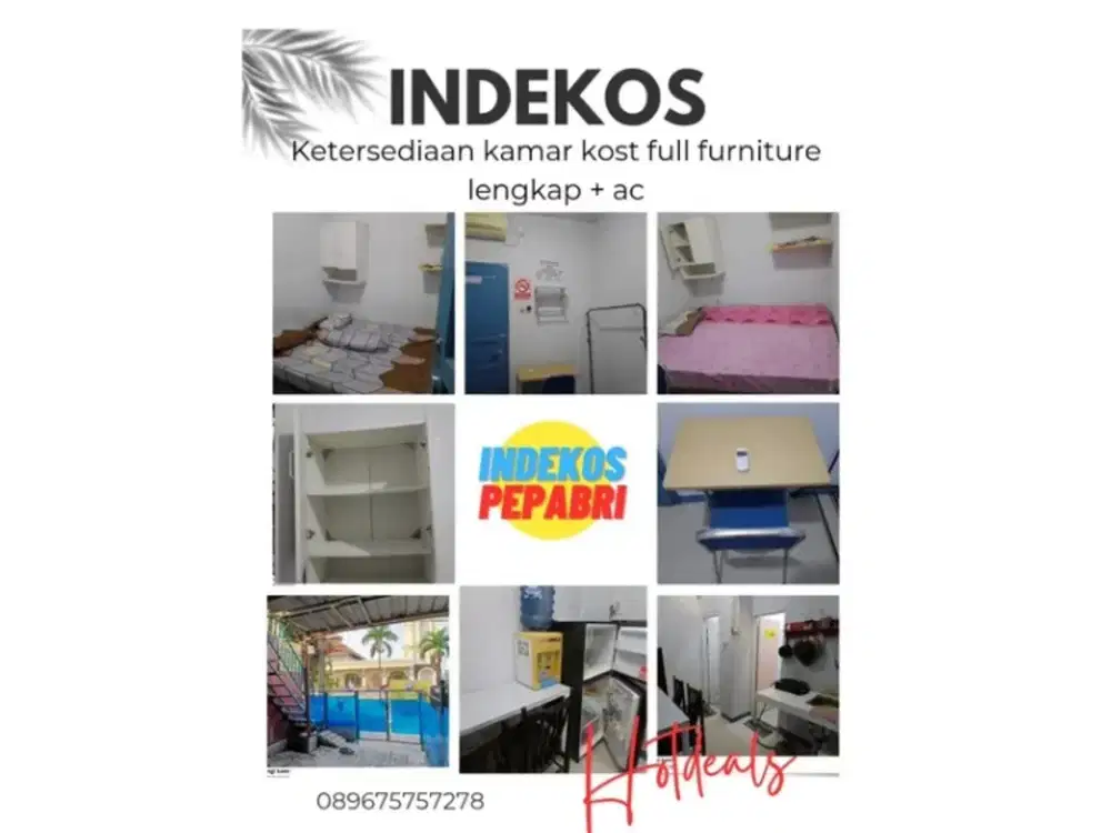 sewa per 3 bulan kamar kost an indekos Pepabri raya alam sutera kunciran pinang Tangerang termurah kosan campur