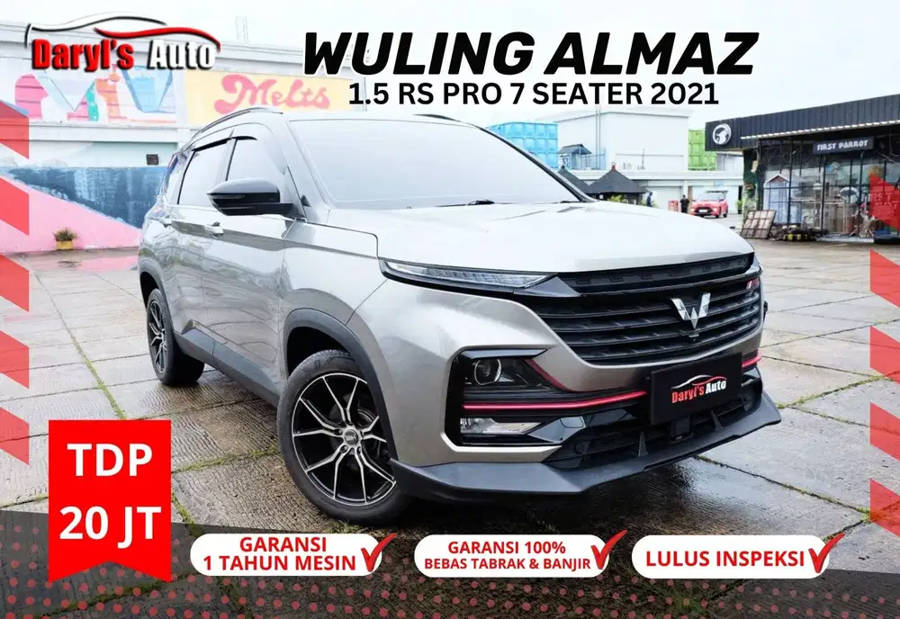2021 Wuling Almaz RS PRO 7 SEATER  Panoramic Sunroof Matic Tdp 20jt