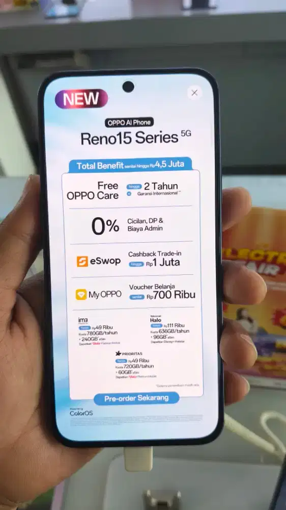 PO Reno 15 dari sekarang dan dapatkan benefit hingga 4,5 juta