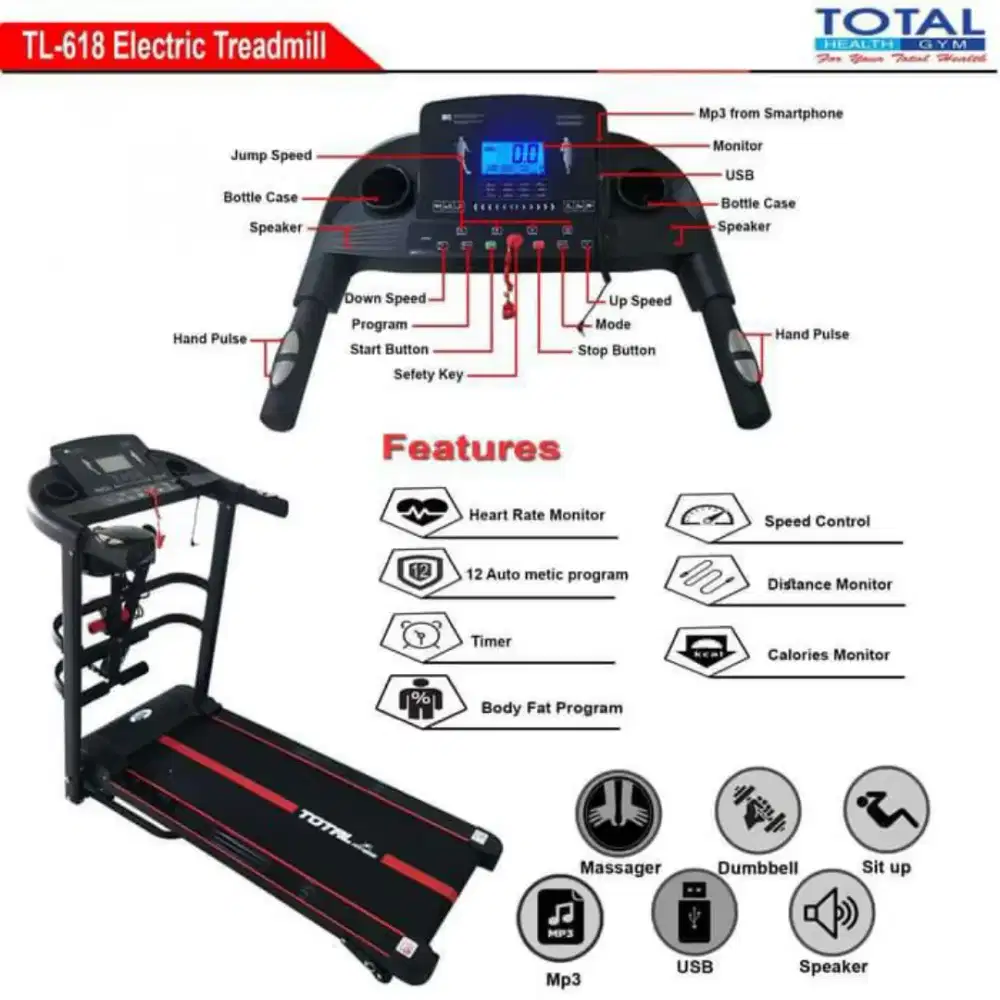 Electric Treadmill TL-618