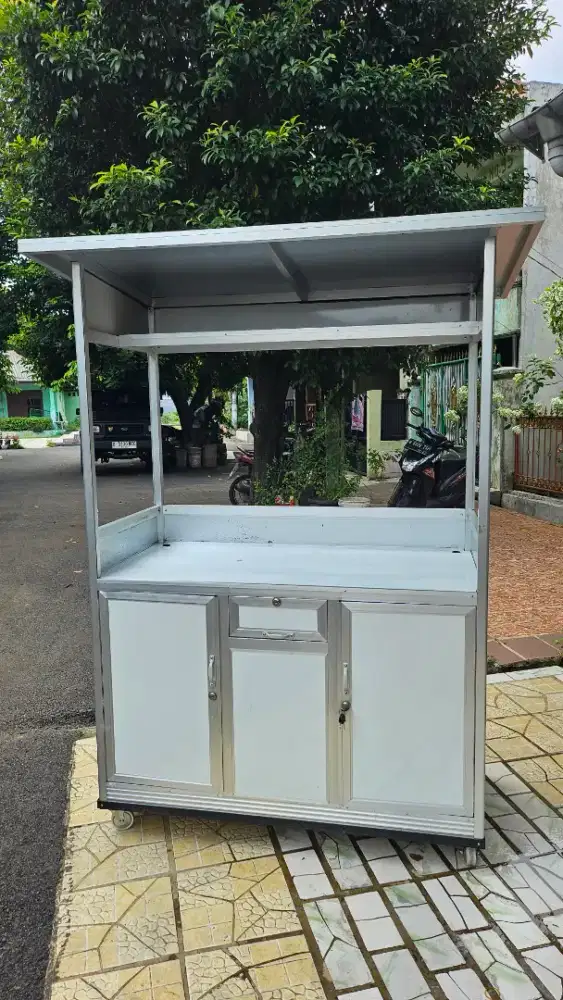 GEROBAK FOODCOURT FREE KOMPOR 1 TUNGKU DAN KUKUSAN 2 TINGKAT