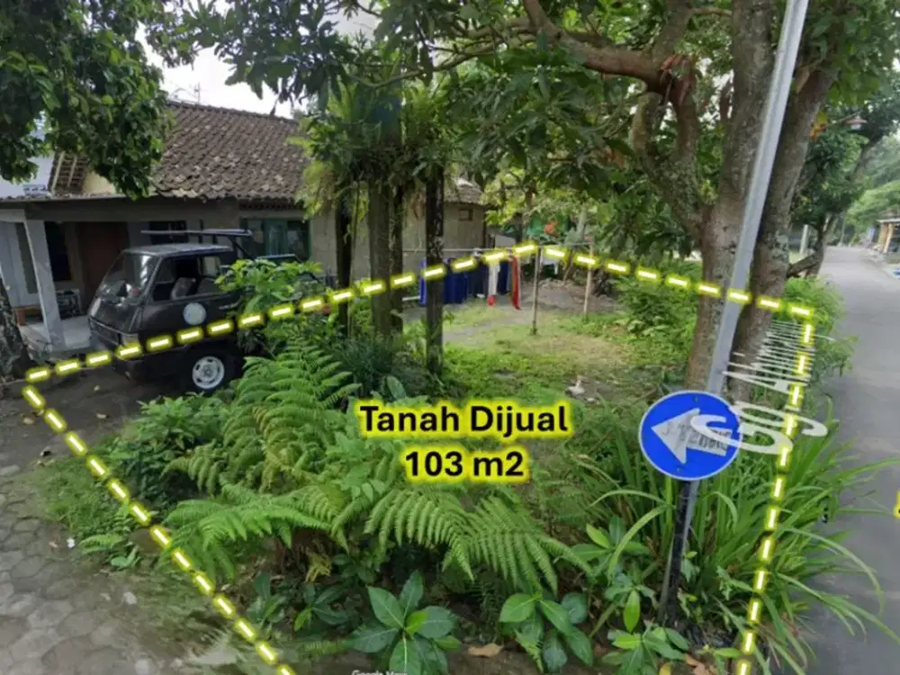 Dijual tanah Posisi hook, Lingkungan tenang, asri,Air tanah melimpah & bersih, lokasi startegis di Karangjenjem, sleman yogyakarta