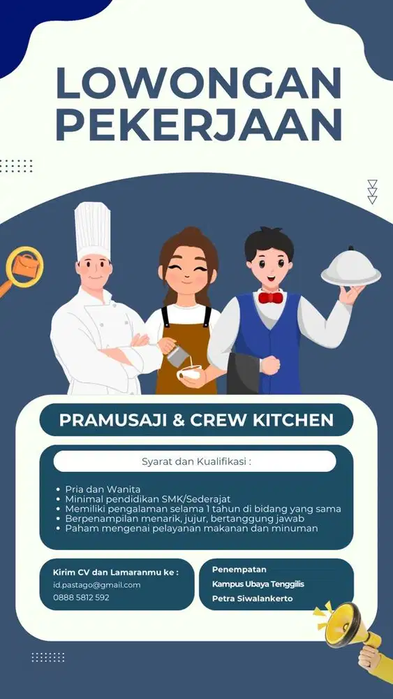 Loker Resto Kitchen Crew & Pramusaji