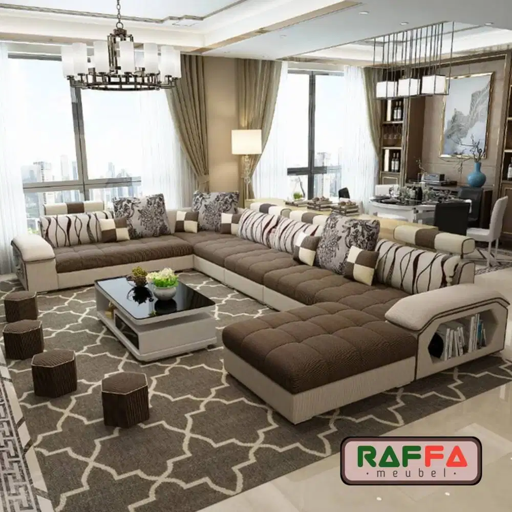 Sofa Leter U - Sofa Ruang Tamu - Sofa Ruang Keluarga Modern - Sofa