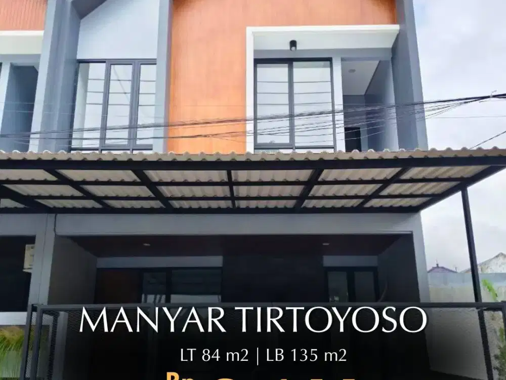 Rumah Modern Minimalis Baru di Manyar Tirtoyoso Surabaya