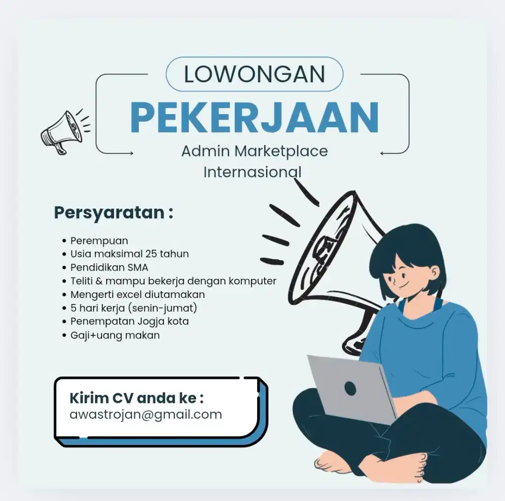 Lowongan Admin Marketplace Internasional