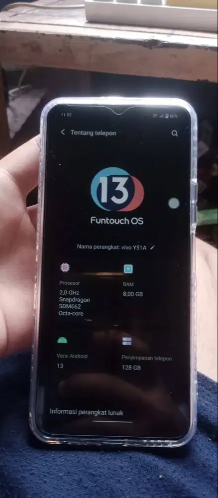 Di jual hp vivo Y51A 8/128 FP aman,