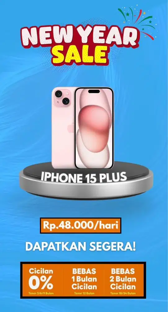 IPHONE 15 PLUS 128 NEW IBOX BISA CICILAN TANPA DP