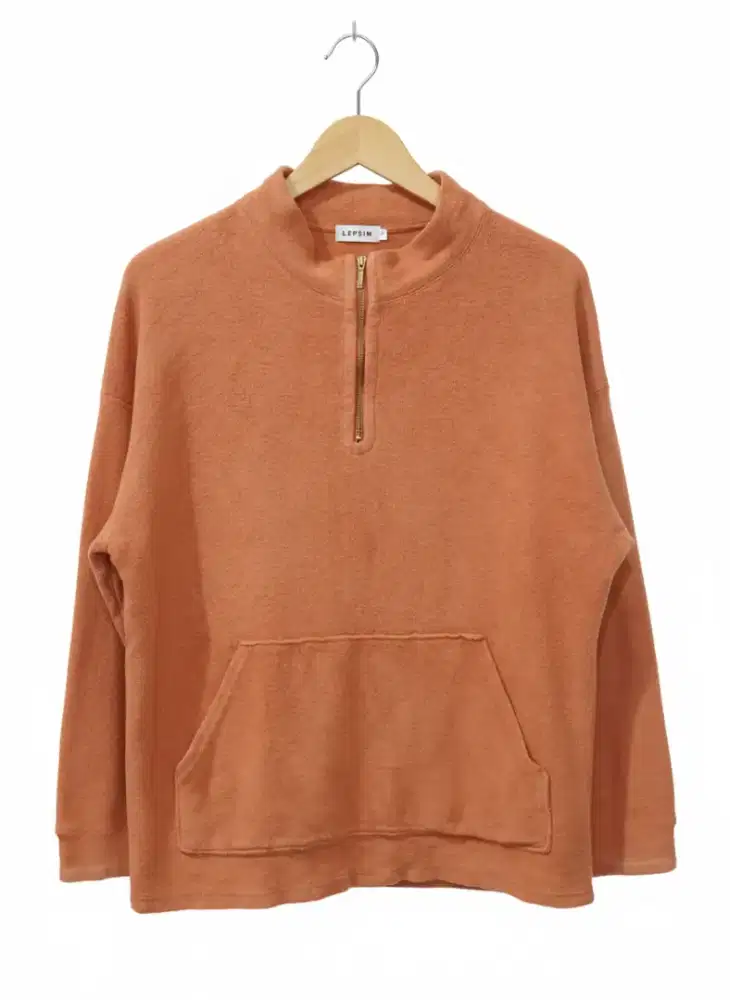 Half Zipper Oversize Lepsim Oranye