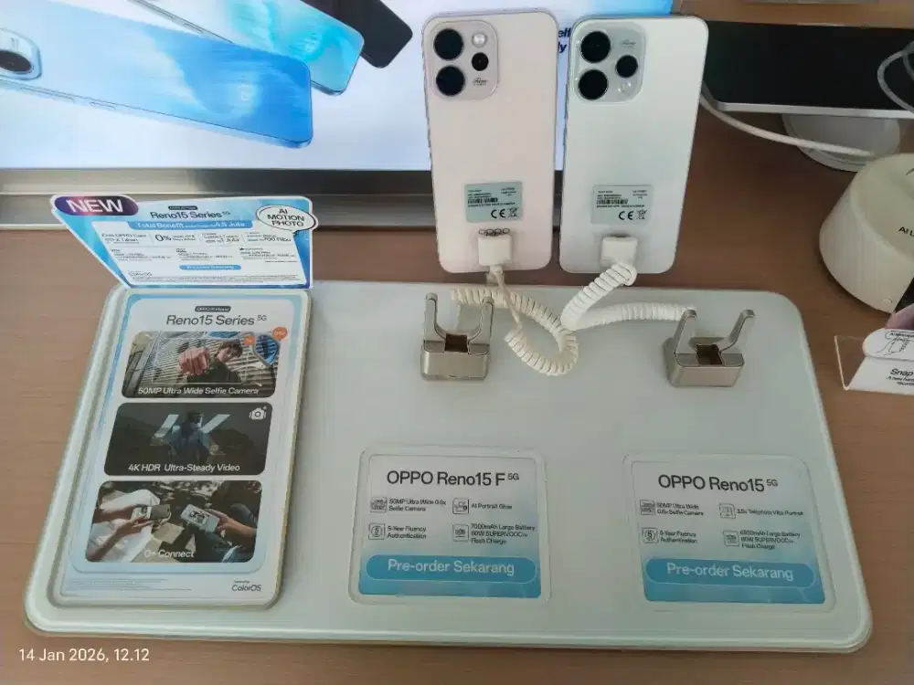 Pre Order Oppo Reno 15 Series,Cicilan tanpa DP, tanpa Bunga, Cukup KTP