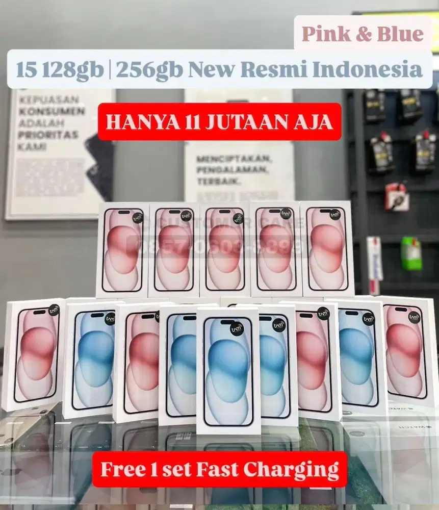 Kredit hp iphone 15 bunga 0% free 2x cicilan