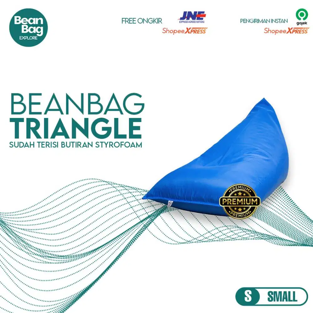 Bean Bag Explore | Bean Bag Triangle Siap Pakai ( Small )| Waterproof