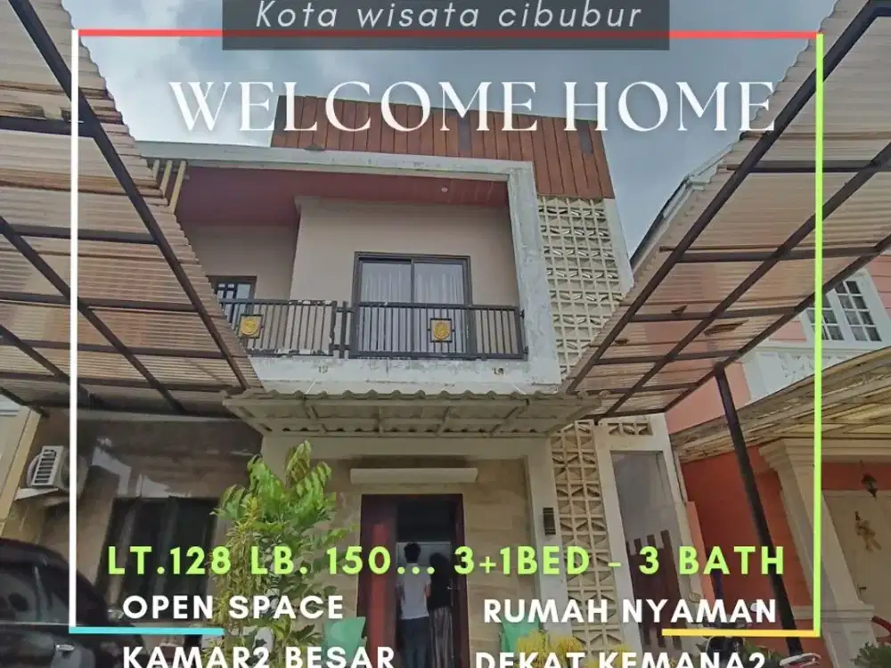 jual  rumah Kota wisata cibubur 800 meter dari mal living world,dekat tol kota wisata cibubur