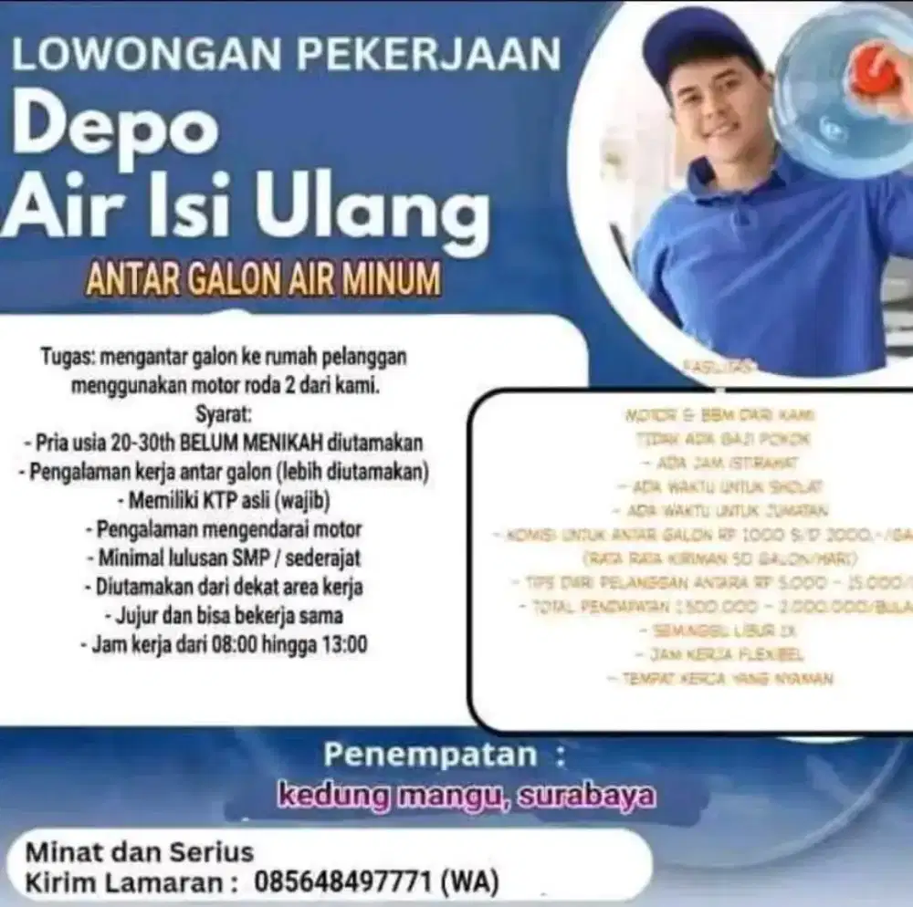 Lowker kurir galon