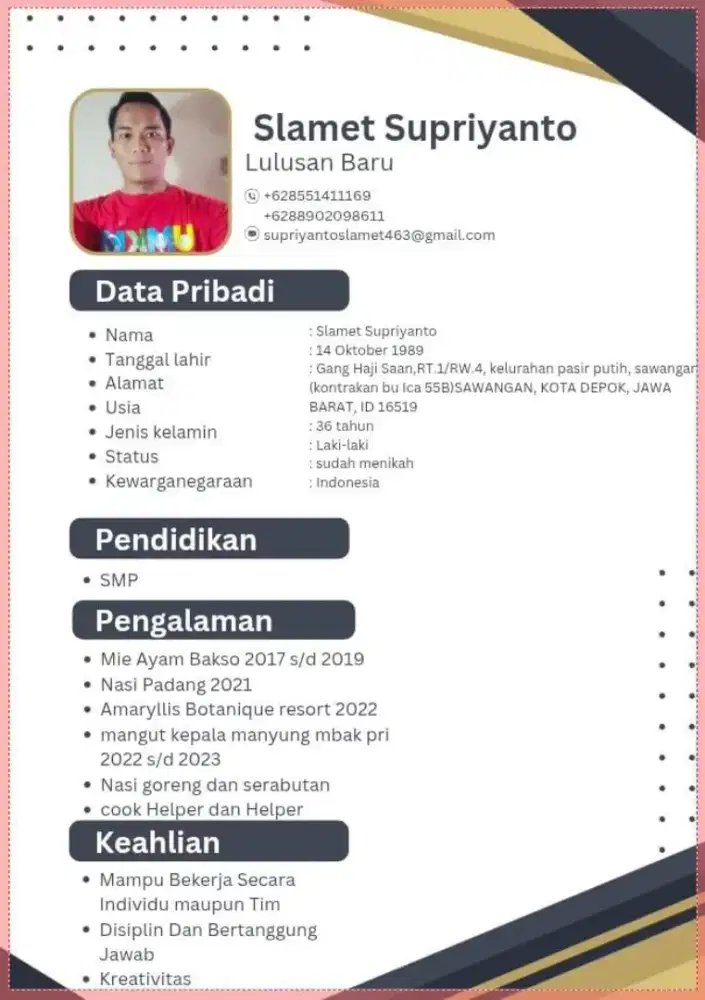 Mencari pekerjaan yg serius langsung kerja