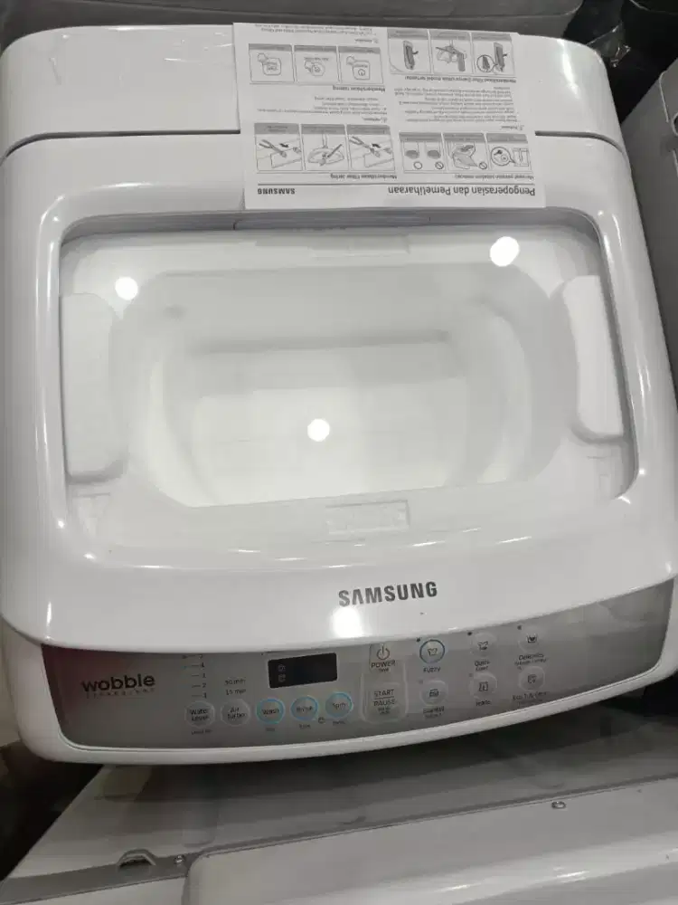 mesin cuci merek Samsung satu tabung bunga 0% free 1x cicilan