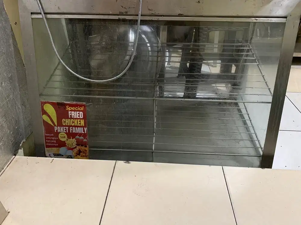etalase ayam fried chicken