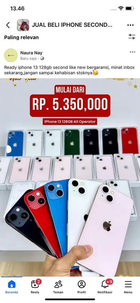 Iphone 13 128gb second like new