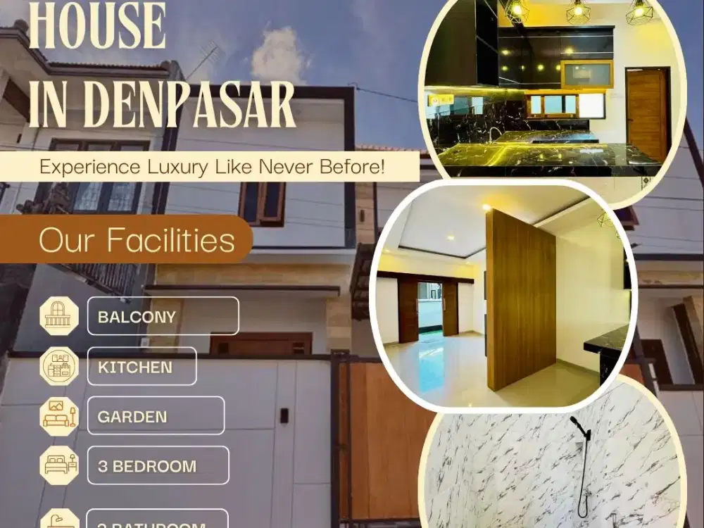 FOR SALE BRAND NEW MODERN SEMI VILLA HOUSE 2 FLOOR AT DENPASAR BARAT, BALI