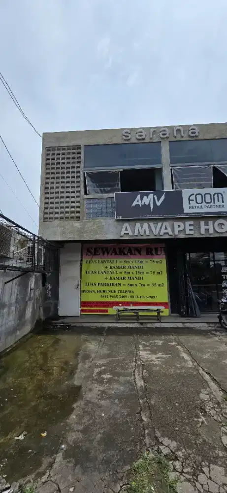 DISEWAKAN RUKO 2 LANTAI LOKASI STRATEGIS