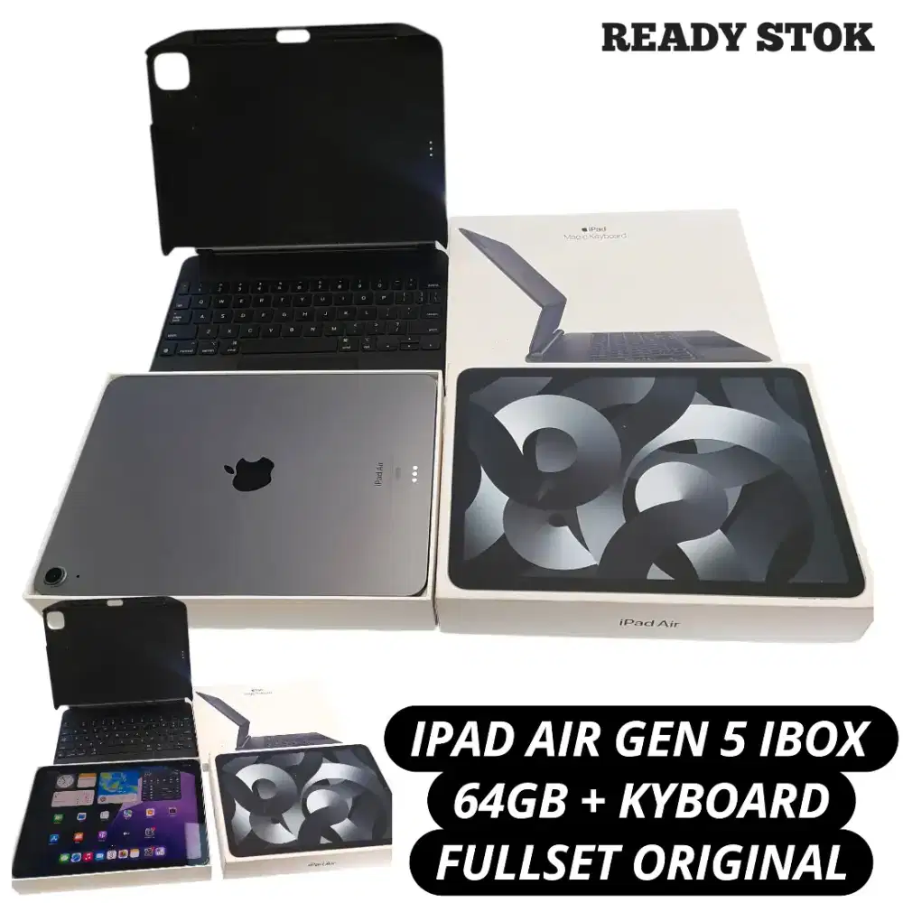 IPAD AIR GEN 5 IBOX 64GB + KYBOARD FULLSET MULUS