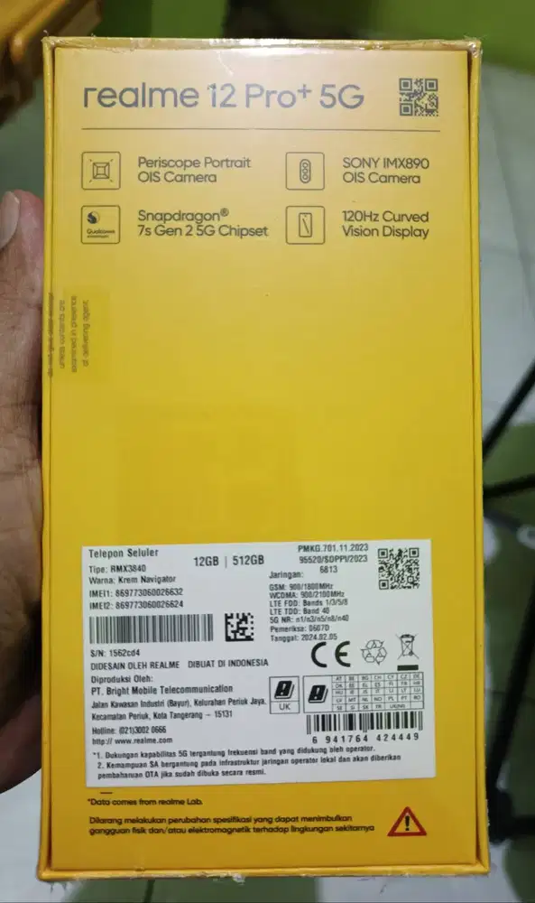 Baru Realme 12 Pro+ 5G 12/512GB