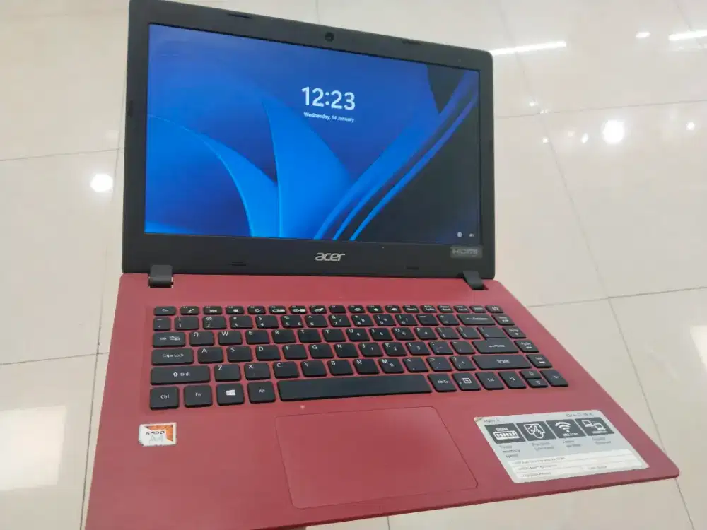 Dijual laptop Acer Aspire A314 AMD A4-9125 Ram 4GB SSD 128GB Win 11