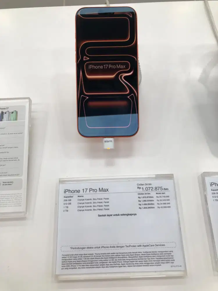 Promo cicilan iPhone 17 Pro Max Bunga 0% Free 2x cicilan