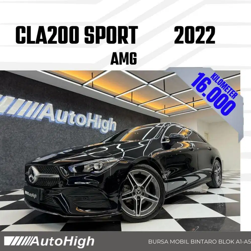 DP10% [Km16.000] CLA200 AMG 2022 Black / CLA 200 Reg 2021 #AUTOHIGH