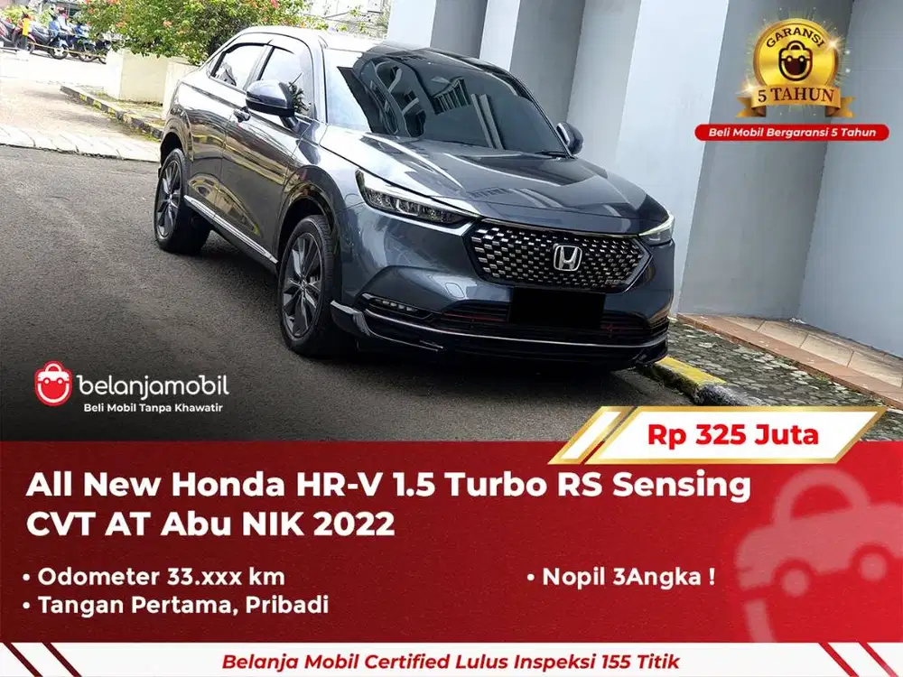[ GARANSI 5TH ] Honda HRV HR-V HR V 1.5 Turbo RS Sensing AT 2022 2023