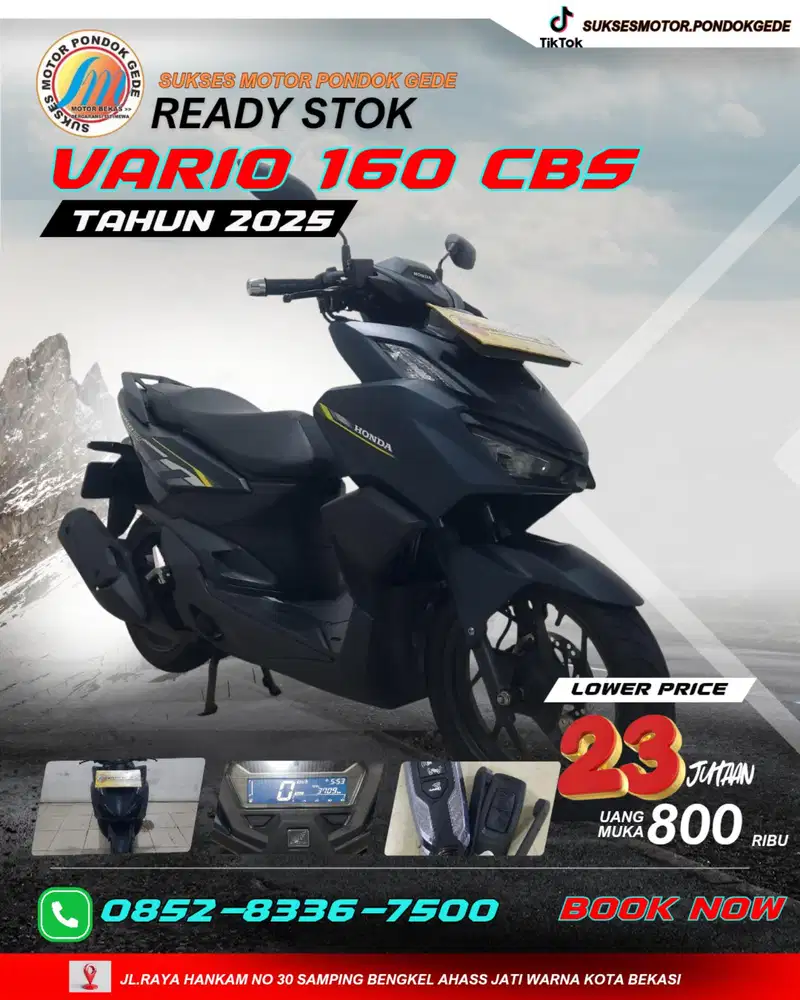 DP 800 RIBU KM LOW HONDA VARIO 160 CBS TAHUN 2025