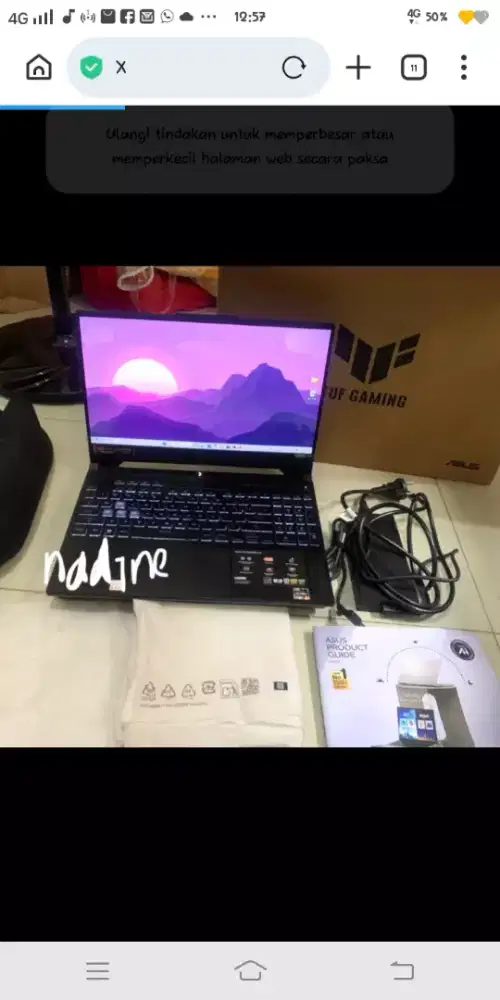 Asus tuf gaming a15 full set