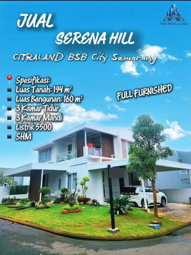 Rumah mewah di Serena hill Citraland BSB SEMARANG FULL FURNISHED