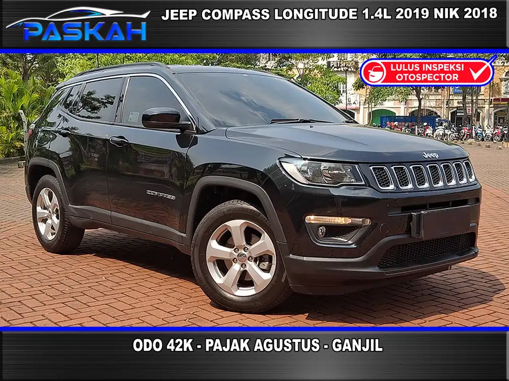 Pajak=AGUSTUS Tdp=23k Odo=42k Jeep Compass 1.4 Longitude 2019 nik 2018