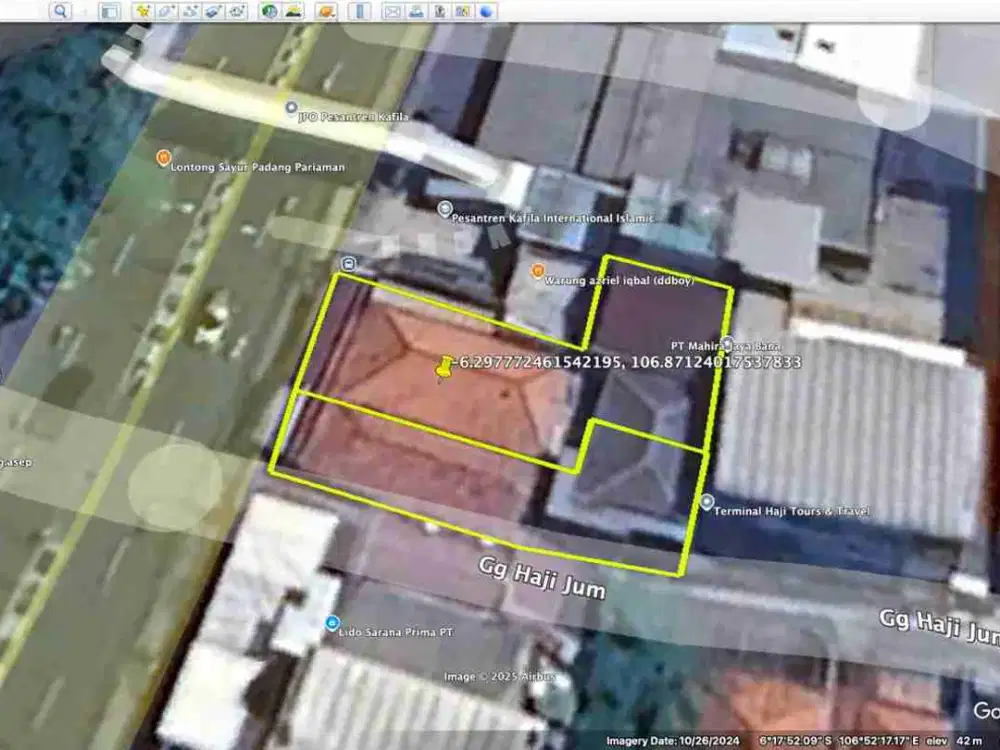 Dijual Lahan & Bagunan Berbentuk Ruko Office Jl.Raya Bogor ,Ciracas Jakarta Timur