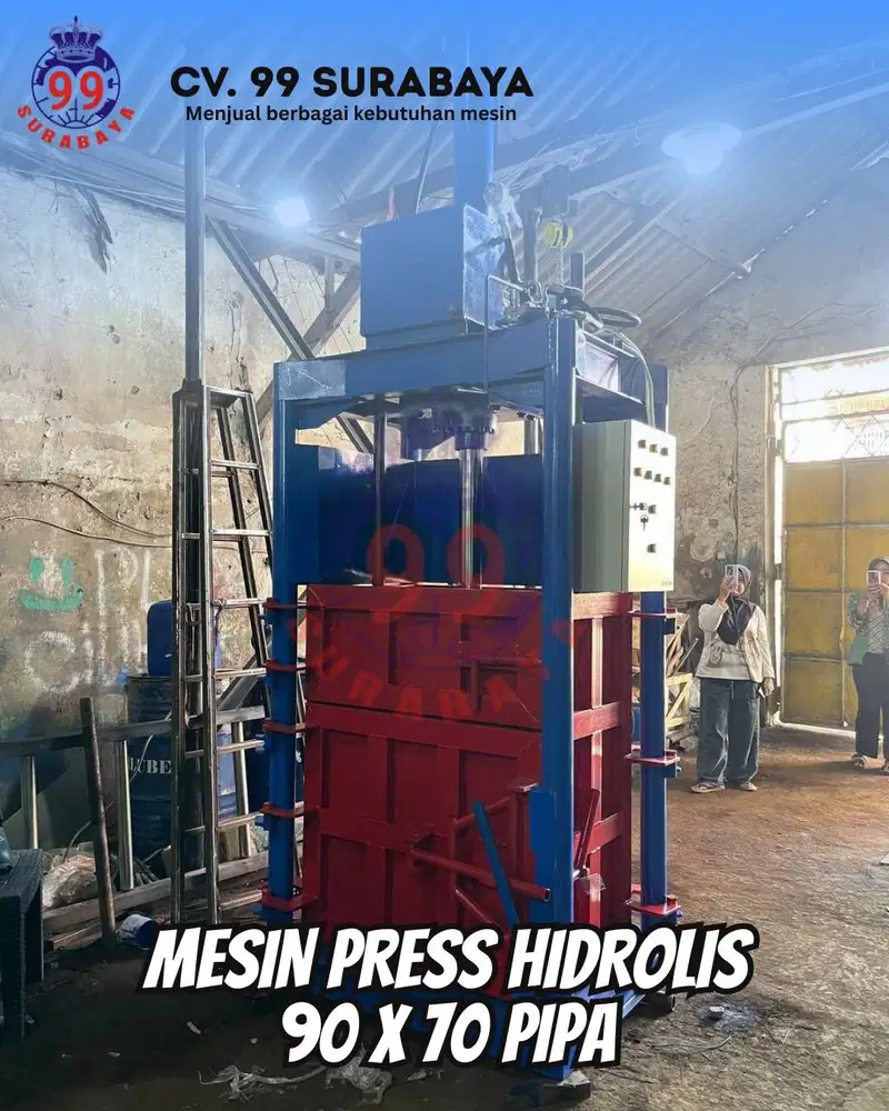 Mesin Press Hidrolik Limbah PET, Kardus, Kaleng, Drum, cocofiber