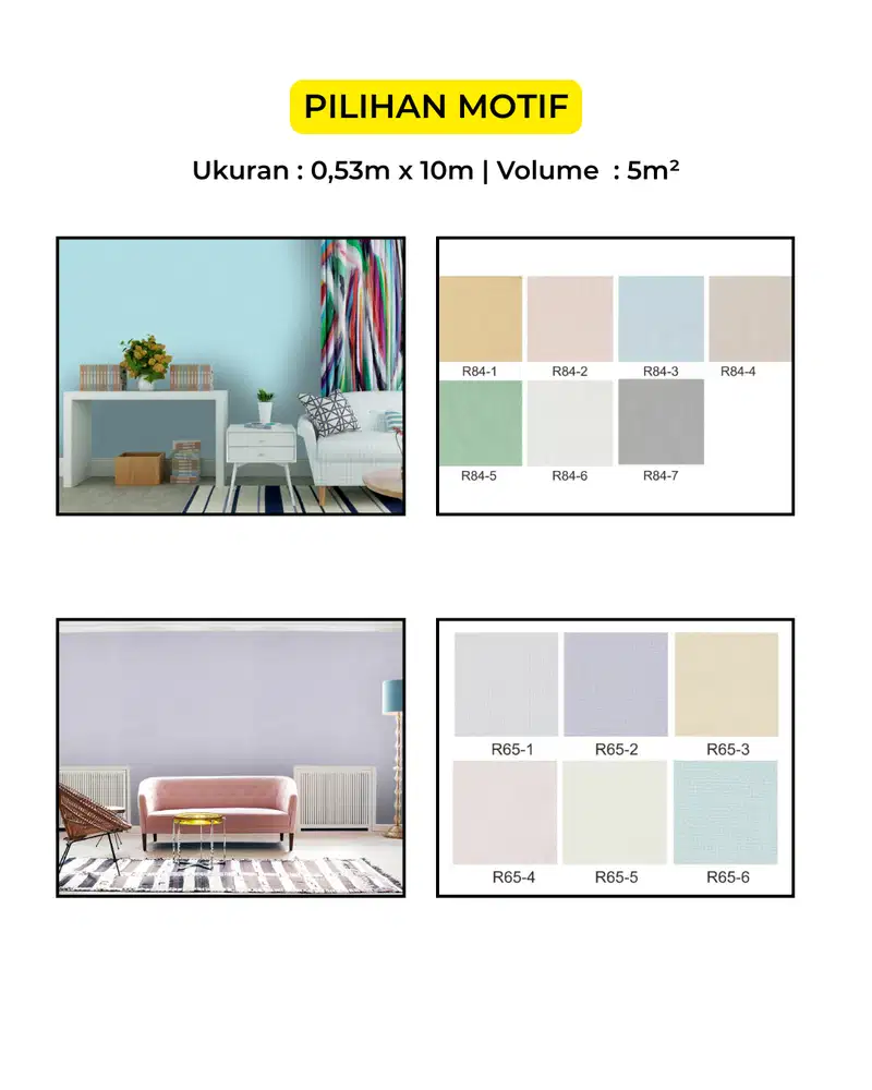 Wallpaper New Rainbow Laiv per Roll @5m² | Wallpaper Dinding Motif