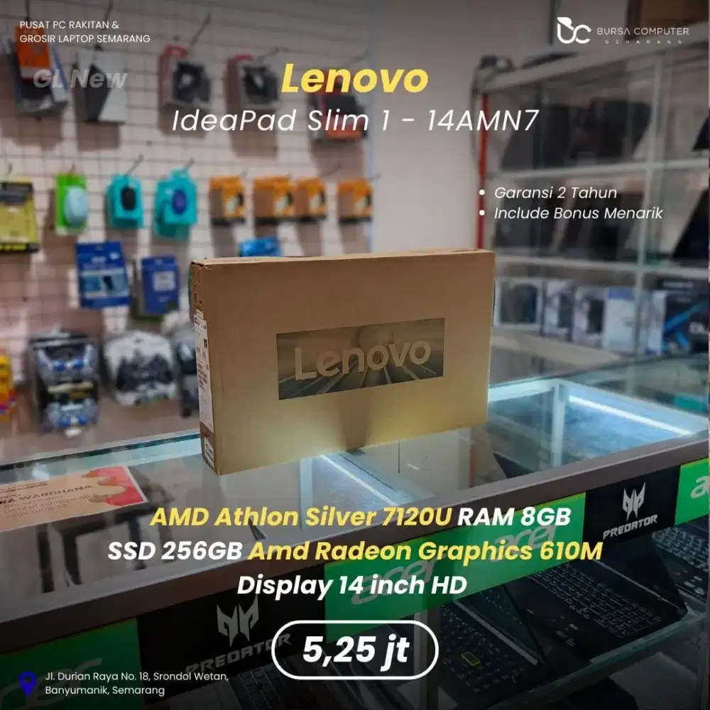 LENOVO Ideapad 1-14AMN7 | Athlon Silver 7120U 8GB 256GB