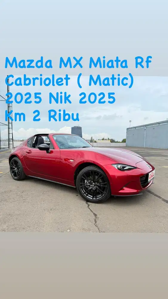 Mazda MX5 Miata Rf cabriolet Nik2025 Red on black Siap pakai