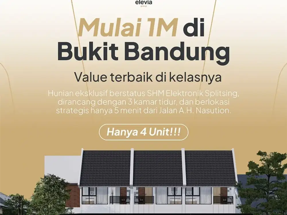 Dijual Rumah Premium 4 Unit Saja di Bandung
