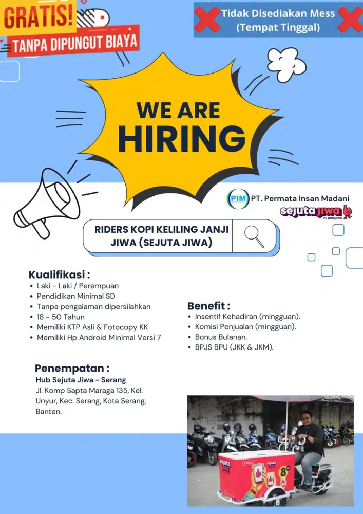 Lowongan kerja area serang & Cilegon