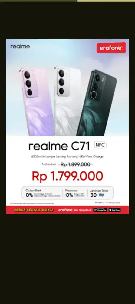 Promo cash back realme c71