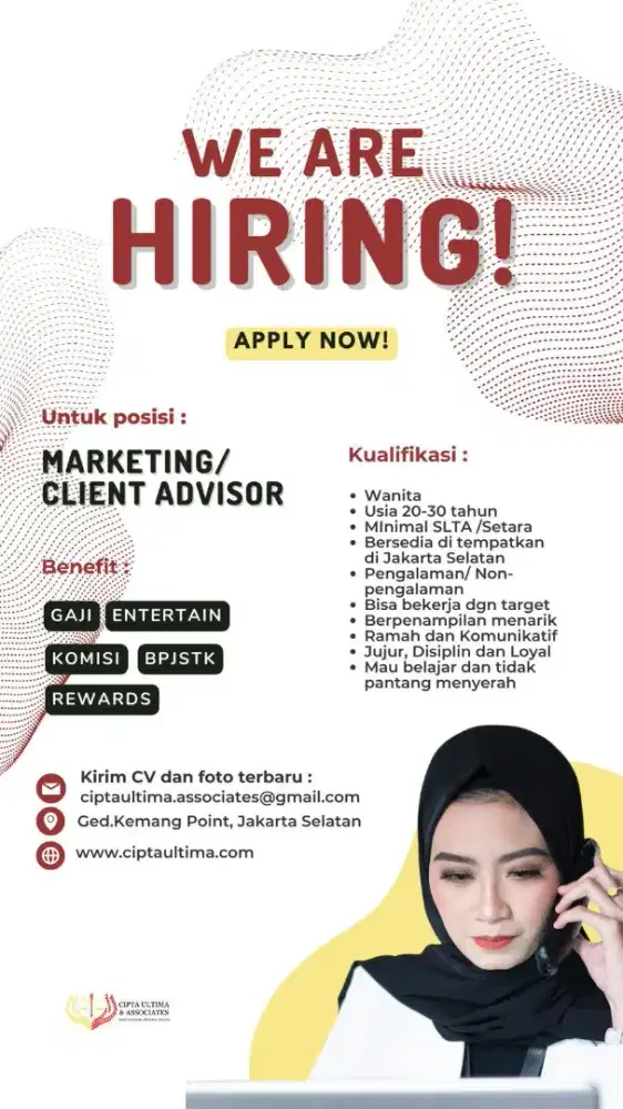 Lowongan pekerjaan client advisor
