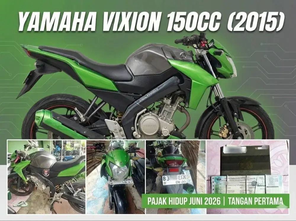 JUAL CEPAT Vixion 2015 Pajak Hidup 2026 Plat B Depok