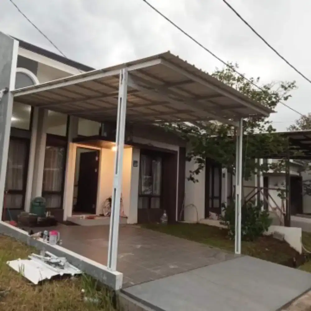 Kanopi baja ringan atap alderon, spandek pasir dan polos