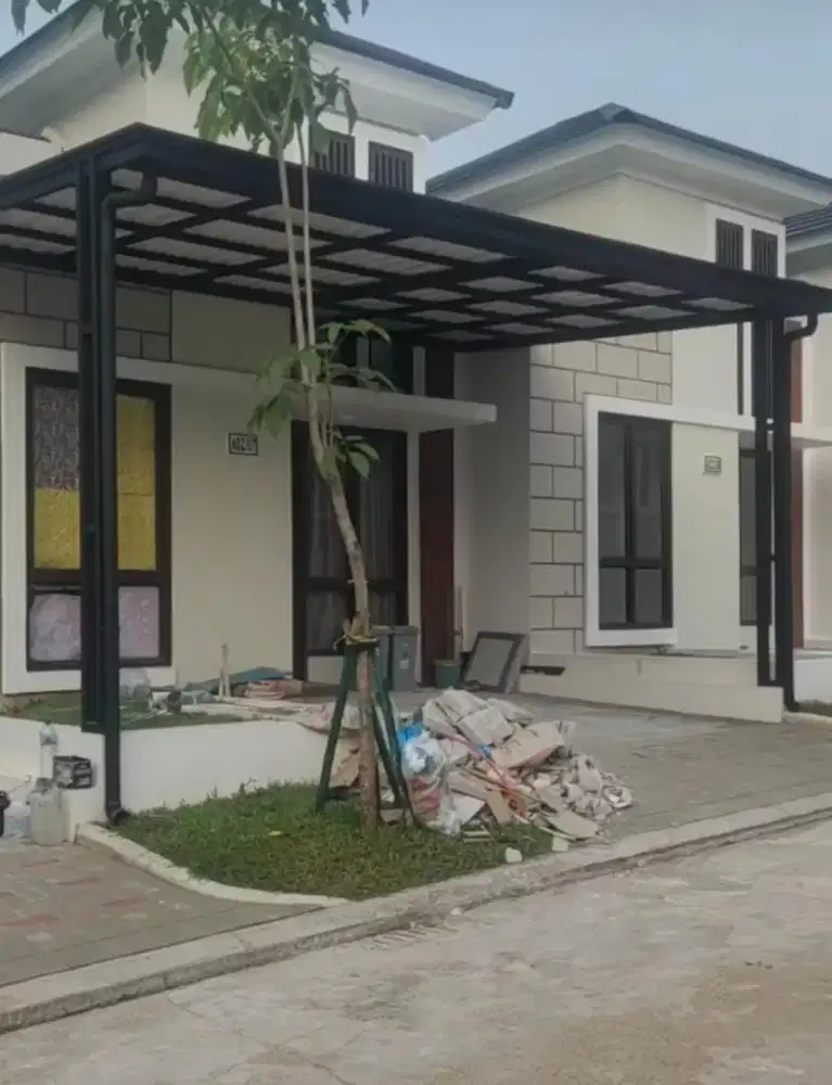 Kanopi besi hollow Galvanis atap alderon