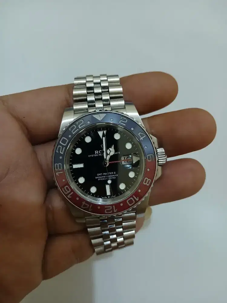 Jam tangan rolex pepsi gmt master II