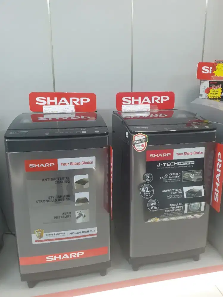 PROMO CICILAN MESIN CUCI SHARP ES-M9500XT-SA 1 TABUNG TOP LOADING