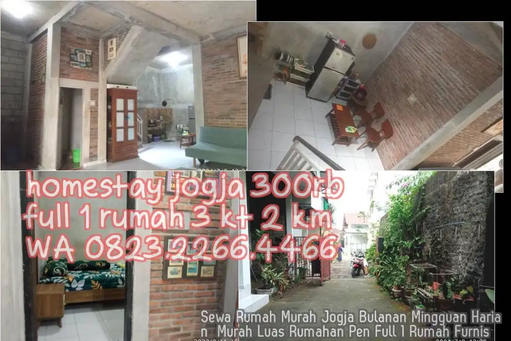 Sewa Rumah Murah Jogja Bulanan Mingguan Harian  Murah Luas Rumahan Pen