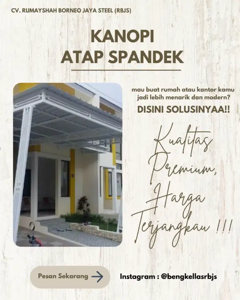 KANOPI ATAP SPANDEK